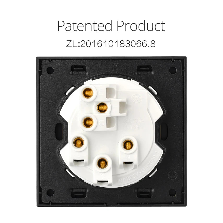 Wallpad Luxe Glazen Lichtschakelaar – 1/2/3/4-Gang Rond Design met LED-indicator (110–250V, 16A)