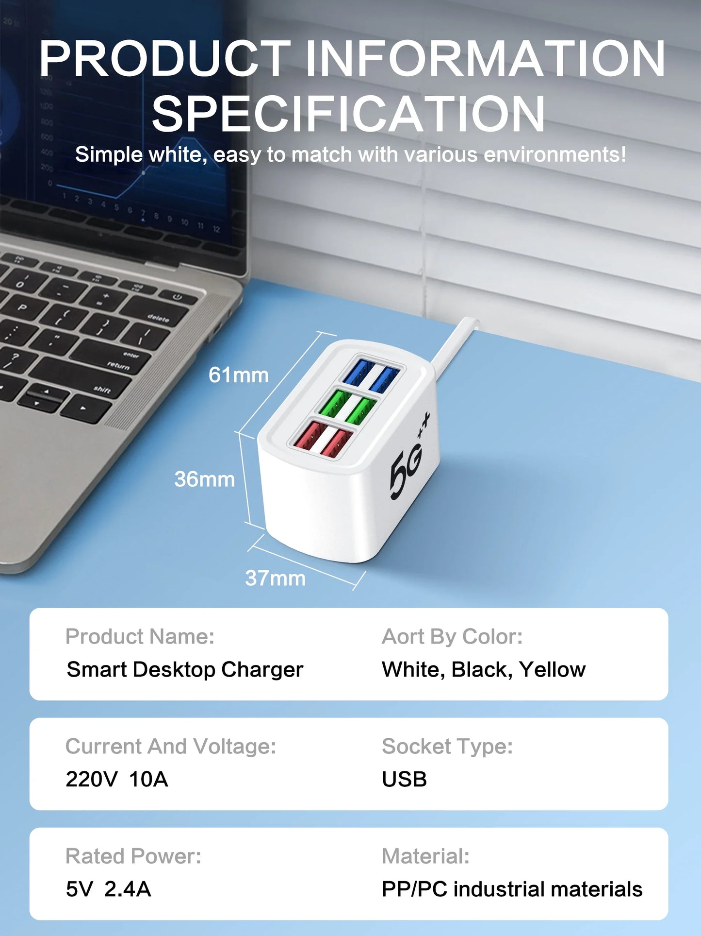 USB Power Strip Phone Charger Universal Adapter MultiPort Head Socket EU Plug Wall Charger For Iphone Xiaomi Socket HUB Splitter