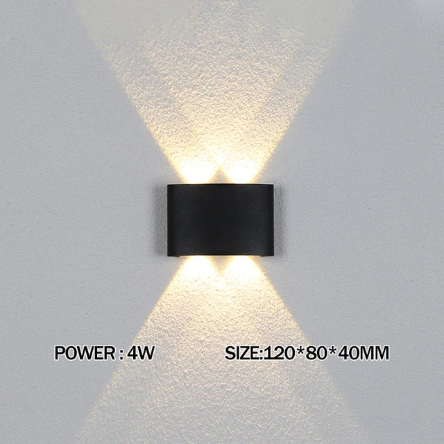 Up and Down LED Wall Lamp Waterproof IP65 Aluminium Interior Wall Light For Bedroom Living Room Corridor Indoor Outdoor Lighting