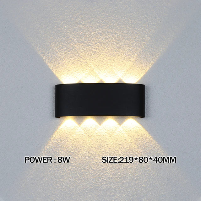 Up and Down LED Wall Lamp Waterproof IP65 Aluminium Interior Wall Light For Bedroom Living Room Corridor Indoor Outdoor Lighting