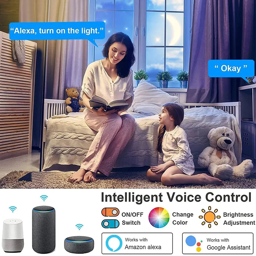 Tuya WiFi Slimme RGB LED Plafondlamp – Dimbaar, App-bediening & Spraakbesturing (Alexa & Google)