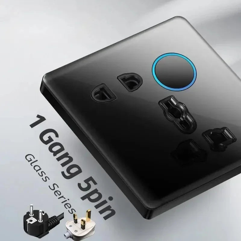 Depo Guye Glazen Lichtschakelaar – 1/2/3/4-Gang Touchpaneel met LED-indicator (110–250V)