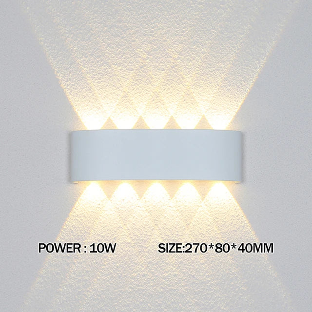 Up and Down LED Wall Lamp Waterproof IP65 Aluminium Interior Wall Light For Bedroom Living Room Corridor Indoor Outdoor Lighting