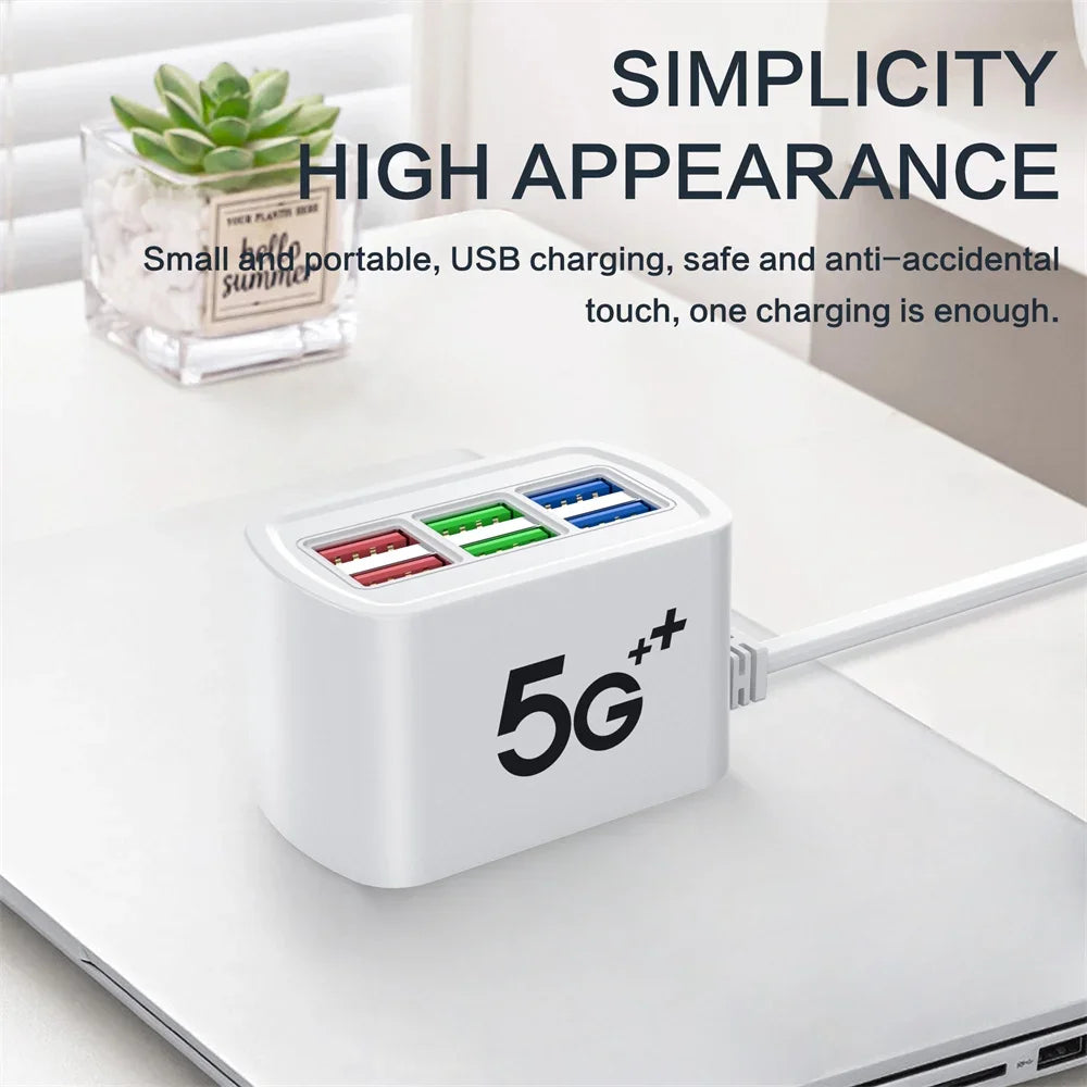 USB Power Strip Phone Charger Universal Adapter MultiPort Head Socket EU Plug Wall Charger For Iphone Xiaomi Socket HUB Splitter