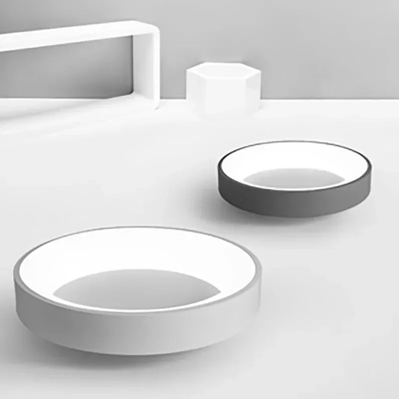 Nordic moderne ronde LED plafondlamp – zwart, wit of grijs.
