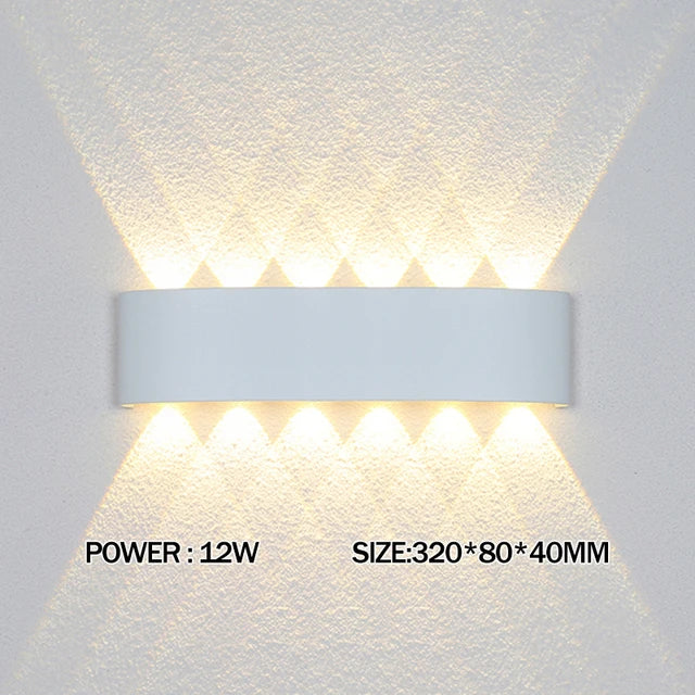 Up and Down LED Wall Lamp Waterproof IP65 Aluminium Interior Wall Light For Bedroom Living Room Corridor Indoor Outdoor Lighting