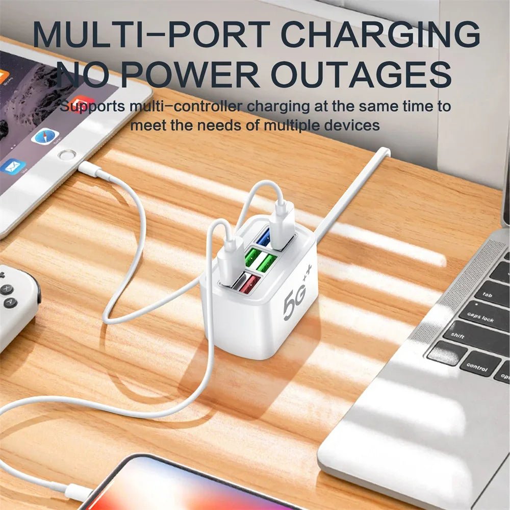 USB Power Strip Phone Charger Universal Adapter MultiPort Head Socket EU Plug Wall Charger For Iphone Xiaomi Socket HUB Splitter