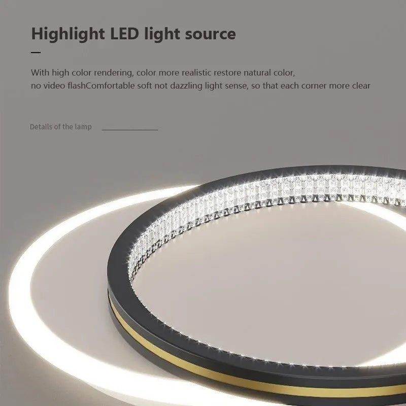 Moderne LED plafondlamp met kristallen lampenkap – rond of vierkant