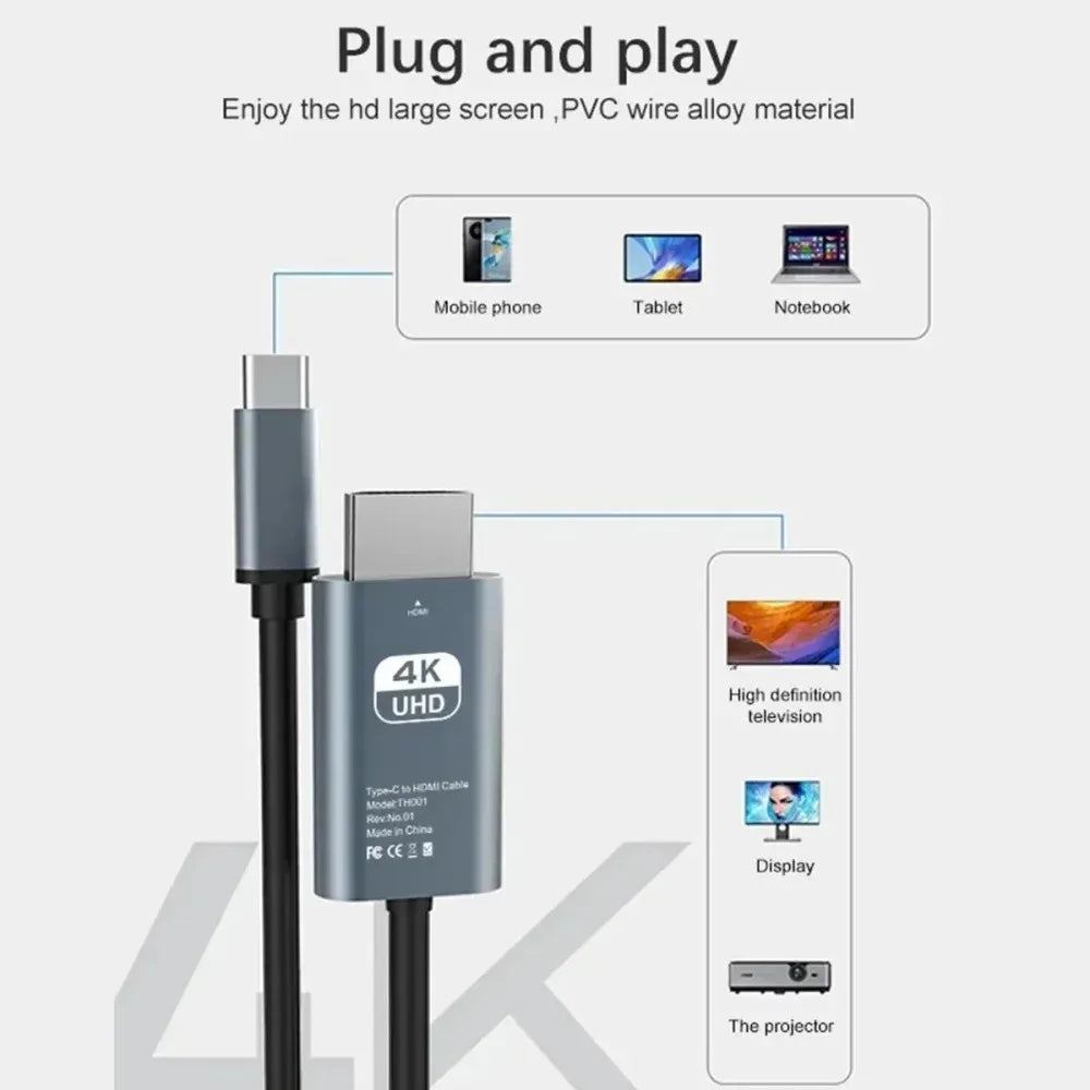 4K USB-C naar HDMI-adapter – Thunderbolt 4 | 60Hz & 165Hz ondersteuning