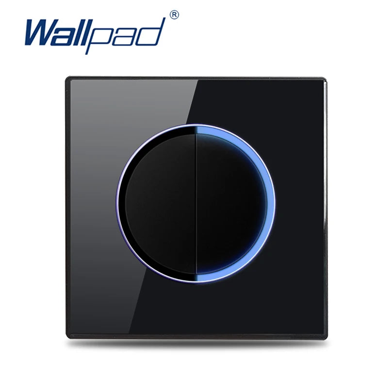 Wallpad Luxe Glazen Lichtschakelaar – 1/2/3/4-Gang Rond Design met LED-indicator (110–250V, 16A)