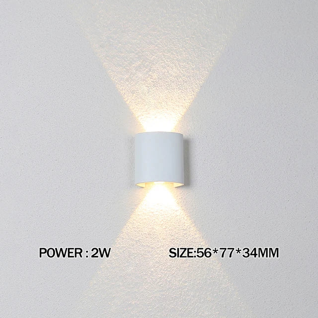 Up and Down LED Wall Lamp Waterproof IP65 Aluminium Interior Wall Light For Bedroom Living Room Corridor Indoor Outdoor Lighting
