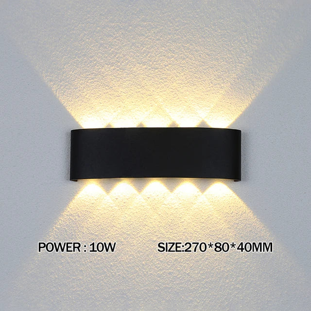 Up and Down LED Wall Lamp Waterproof IP65 Aluminium Interior Wall Light For Bedroom Living Room Corridor Indoor Outdoor Lighting