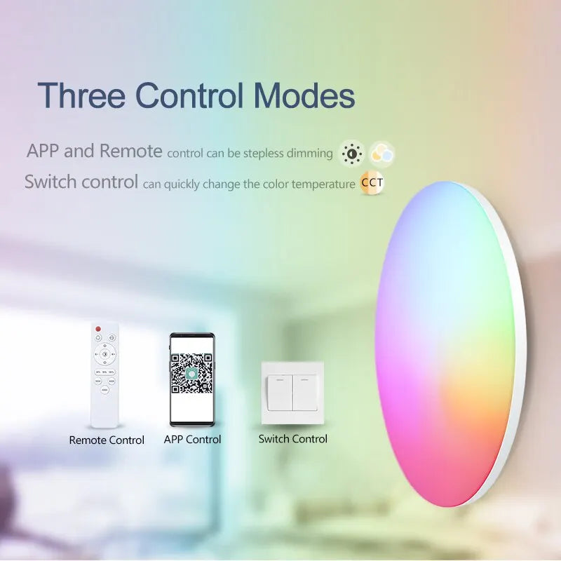BENEWTON Slimme RGB & CCT LED Plafondlamp – App-bediening & Afstandsbediening (18–54W)