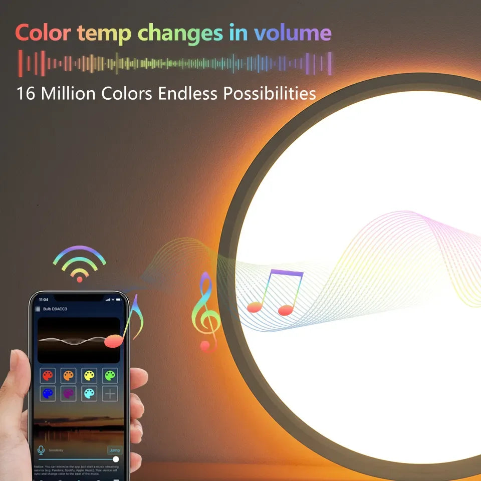 BENEWTON TUYA Slimme RGB LED Plafondlamp – App- & Spraakbediening, Dimbaar, Muzieksync