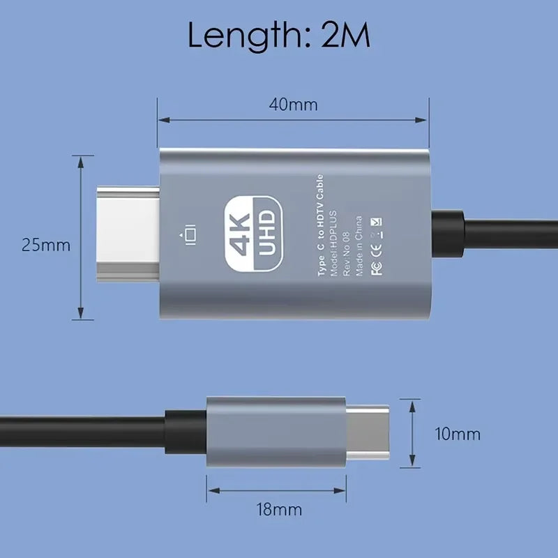 4K USB-C naar HDMI-adapter – Thunderbolt 4 | 60Hz & 165Hz ondersteuning