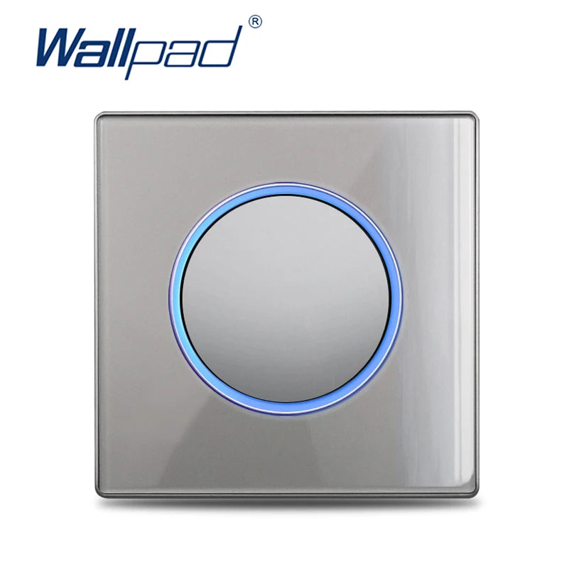 Wallpad Luxe Glazen Lichtschakelaar – 1/2/3/4-Gang Rond Design met LED-indicator (110–250V, 16A)