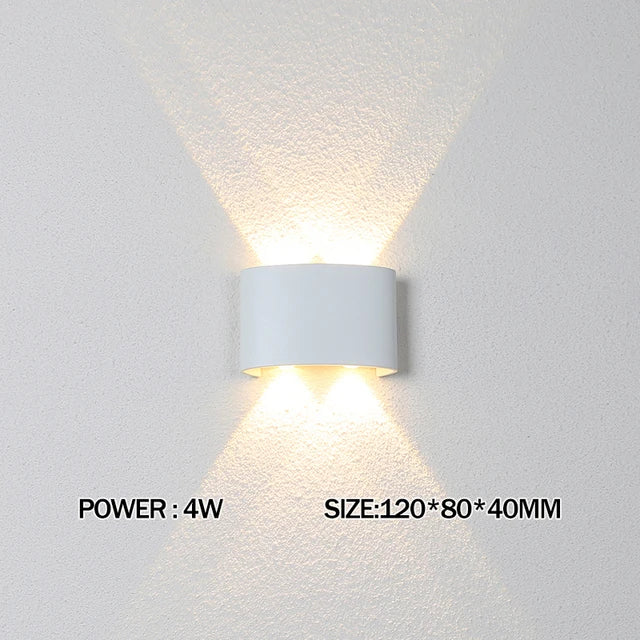 Up and Down LED Wall Lamp Waterproof IP65 Aluminium Interior Wall Light For Bedroom Living Room Corridor Indoor Outdoor Lighting
