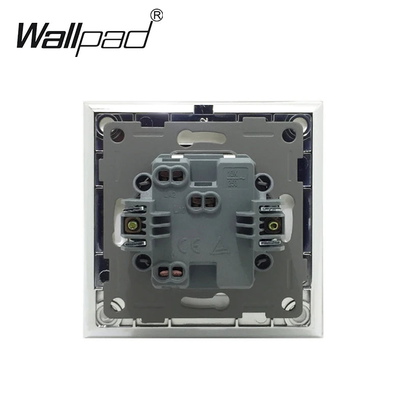 Wallpad Luxe Zwarte Kristalglas Lichtschakelaar β 2-Weg Kruisschakelaar met LED-indicator (110β250V)