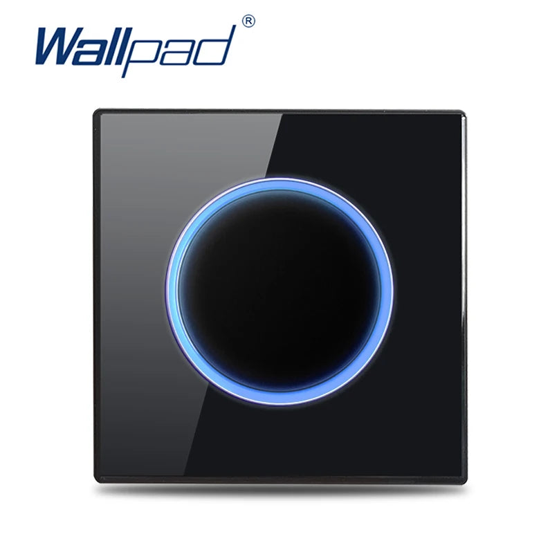 Wallpad Luxe Glazen Lichtschakelaar – 1/2/3/4-Gang Rond Design met LED-indicator (110–250V, 16A)