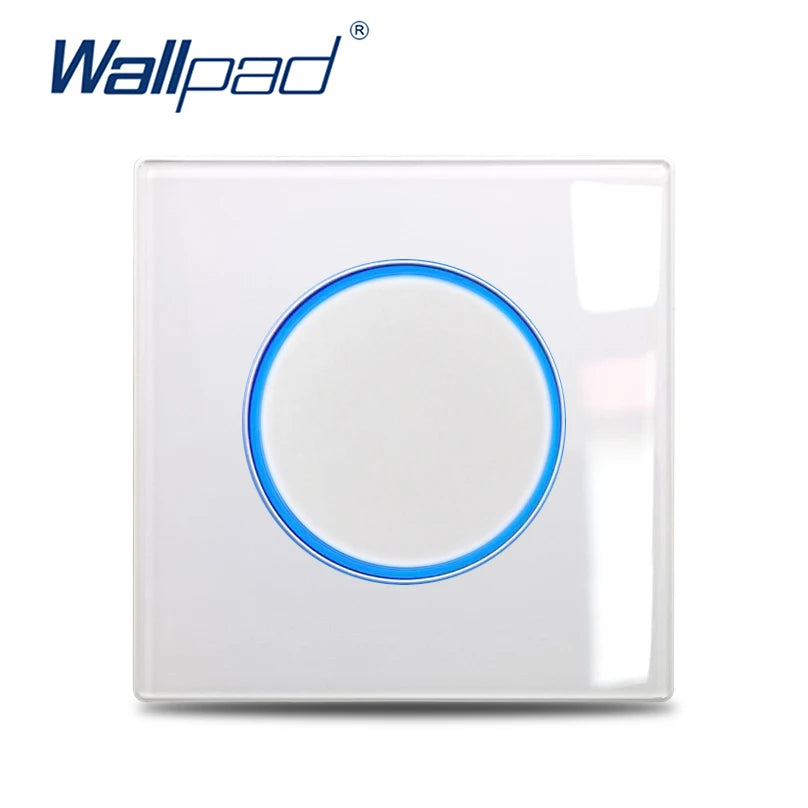 Wallpad Luxe Glazen Lichtschakelaar – 1/2/3/4-Gang Rond Design met LED-indicator (110–250V, 16A)