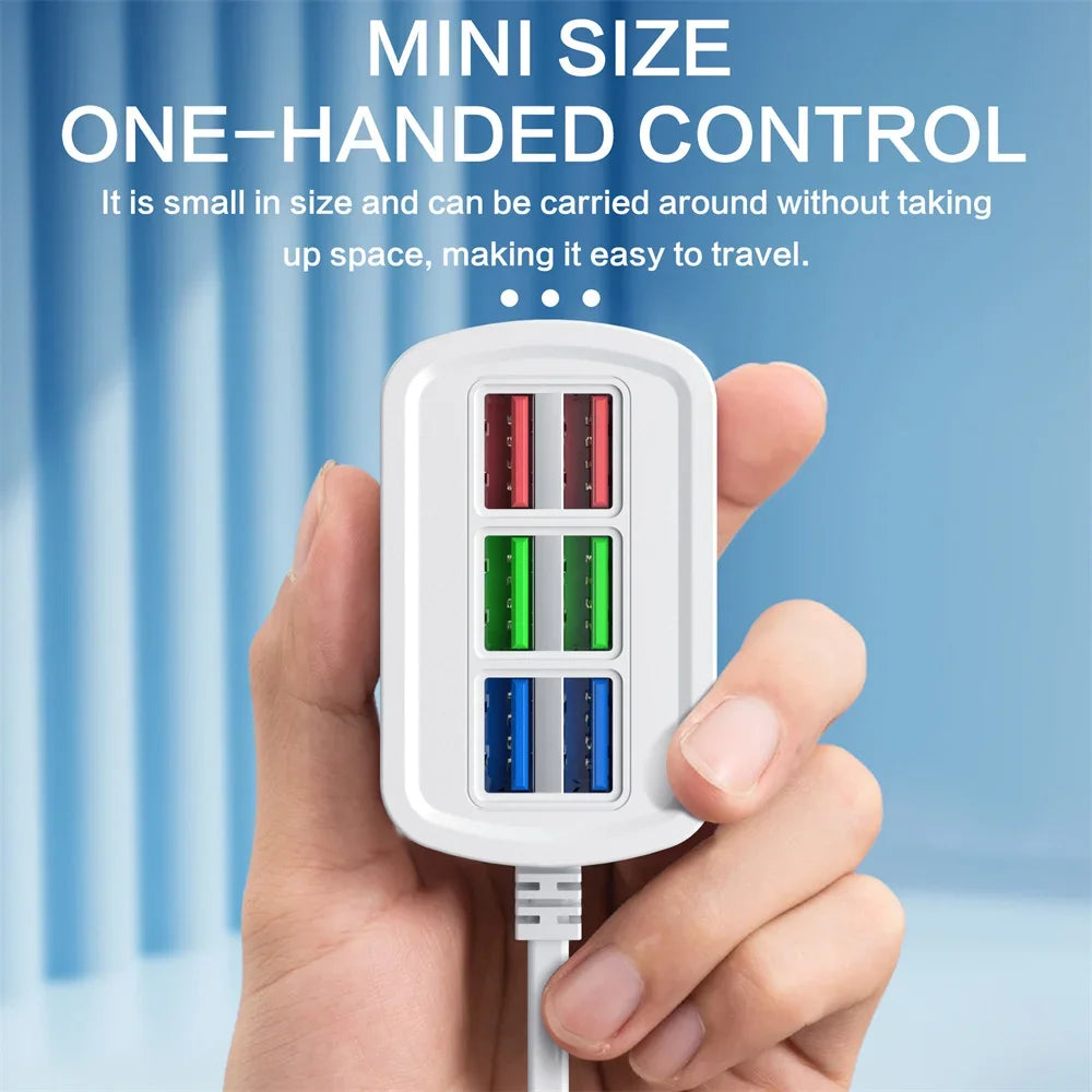 USB Power Strip Phone Charger Universal Adapter MultiPort Head Socket EU Plug Wall Charger For Iphone Xiaomi Socket HUB Splitter