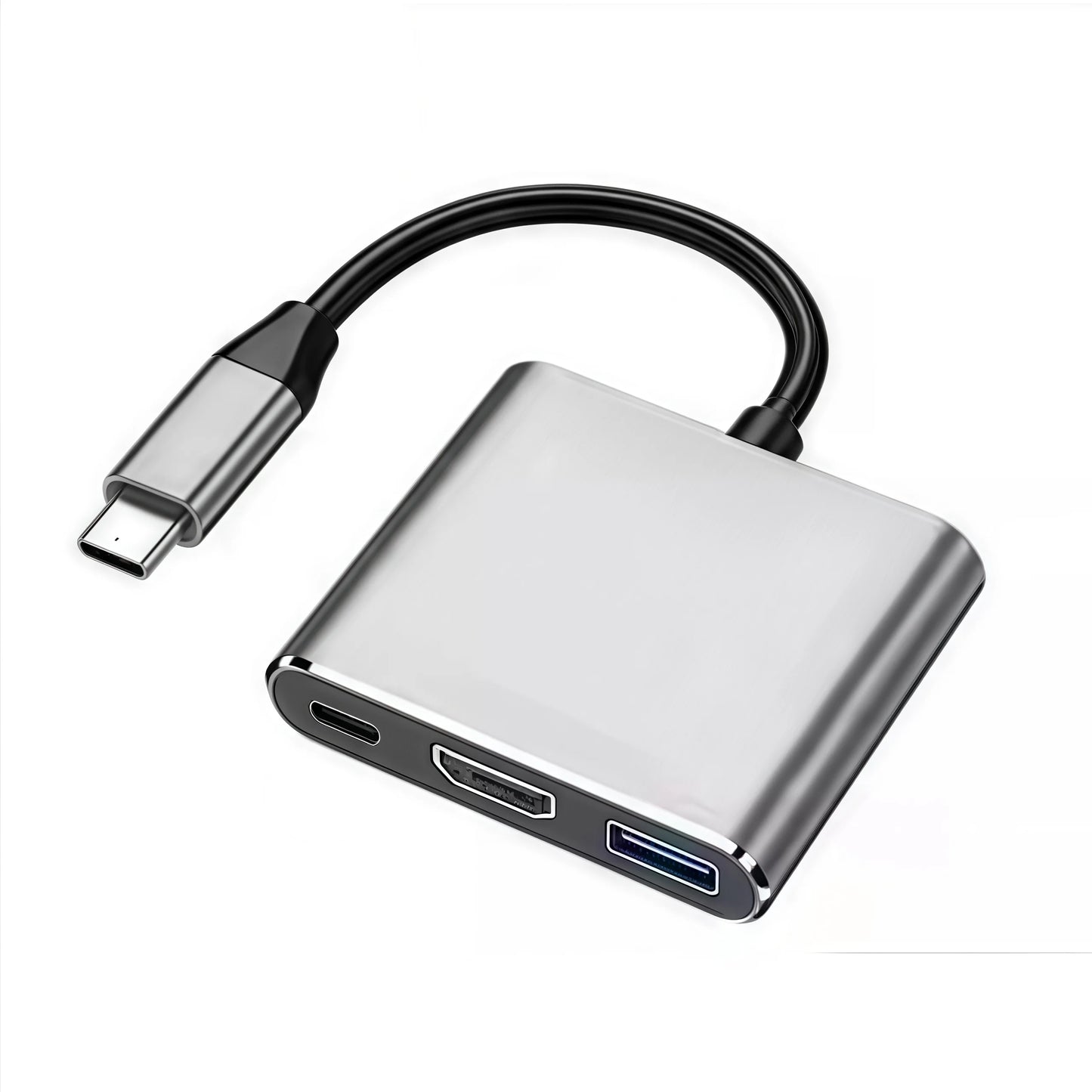 USB-C Hub Adapter 3-in-1 – 4K HDMI, USB 3.0 & Oplaadpoort – Geschikt voor MacBook & Laptops