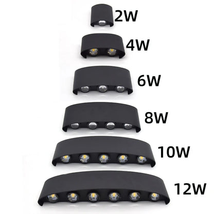 Up and Down LED Wall Lamp Waterproof IP65 Aluminium Interior Wall Light For Bedroom Living Room Corridor Indoor Outdoor Lighting