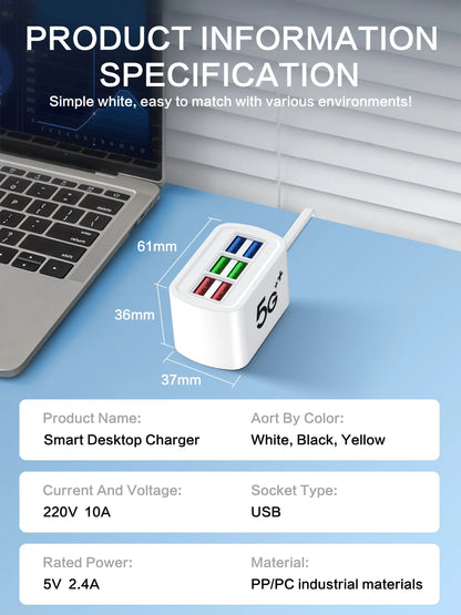 USB Power Strip Phone Charger Universal Adapter MultiPort Head Socket EU Plug Wall Charger For Iphone Xiaomi Socket HUB Splitter