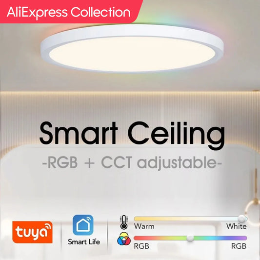 BENWETON TUYA slimme RGB LED plafondlamp – app- en spraakbesturing