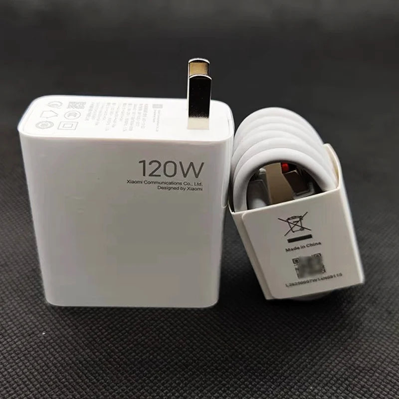 120W Xiaomi Charger Original Turbo Hyper Charge Fast Gan Charging Cable EU US Power Adapter Mi 13T Redmi Note 13 12 Pro+