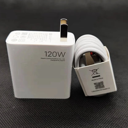 120W Xiaomi Charger Original Turbo Hyper Charge Fast Gan Charging Cable EU US Power Adapter Mi 13T Redmi Note 13 12 Pro+