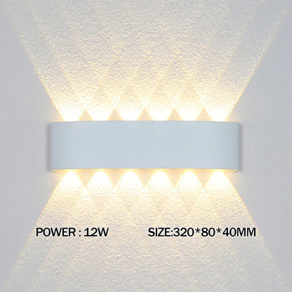 Up and Down LED Wall Lamp Waterproof IP65 Aluminium Interior Wall Light For Bedroom Living Room Corridor Indoor Outdoor Lighting