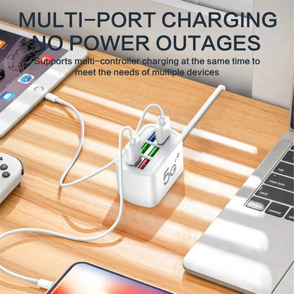 USB Power Strip Phone Charger Universal Adapter MultiPort Head Socket EU Plug Wall Charger For Iphone Xiaomi Socket HUB Splitter