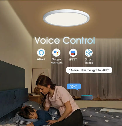 BENWETON TUYA slimme RGB LED plafondlamp – app- en spraakbesturing
