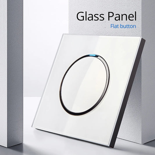 Wallpad wit glazen modulair paneel – stopcontact met vrije combinaties