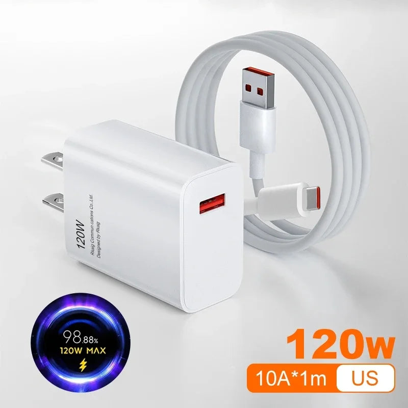 120W Xiaomi Charger Original Turbo Hyper Charge Fast Gan Charging Cable EU US Power Adapter Mi 13T Redmi Note 13 12 Pro+
