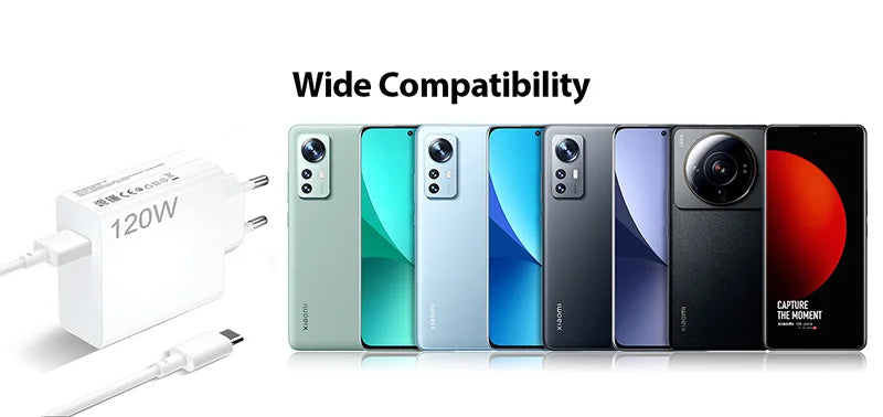 120W Xiaomi Charger Original Turbo Hyper Charge Fast Gan Charging Cable EU US Power Adapter Mi 13T Redmi Note 13 12 Pro+