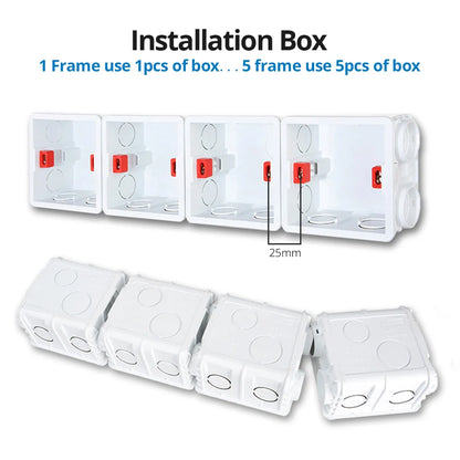 Wallpad wit glazen modulair paneel – stopcontact met vrije combinaties