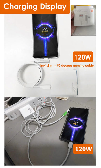 120W Xiaomi Charger Original Turbo Hyper Charge Fast Gan Charging Cable EU US Power Adapter Mi 13T Redmi Note 13 12 Pro+