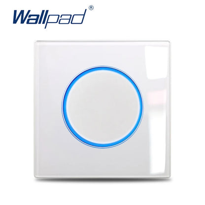 Wallpad Luxe Glazen Lichtschakelaar – 1/2/3/4-Gang Rond Design met LED-indicator (110–250V, 16A)